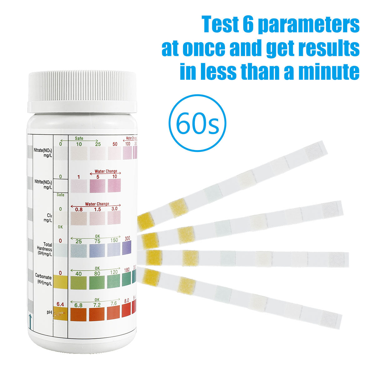 7-in-1 Aquarium Water Test Strips (100 Count)