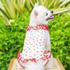 Floral Princess Pet Dress with Heart Print