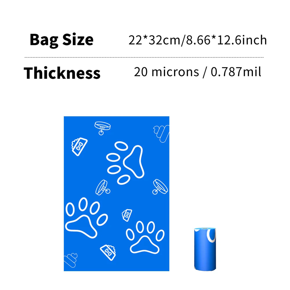 Photodegradable Dog Poop Bags with Dispenser - Extra Thick, Leak-Proof, Scented