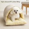 Cozy Plush Cat Cave Bed with Removable Washable Cover