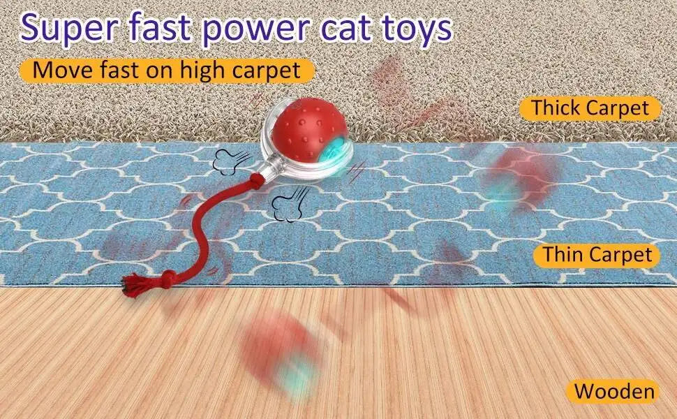Motion-Activated Cat Toy Ball with Bird Chirping Sounds