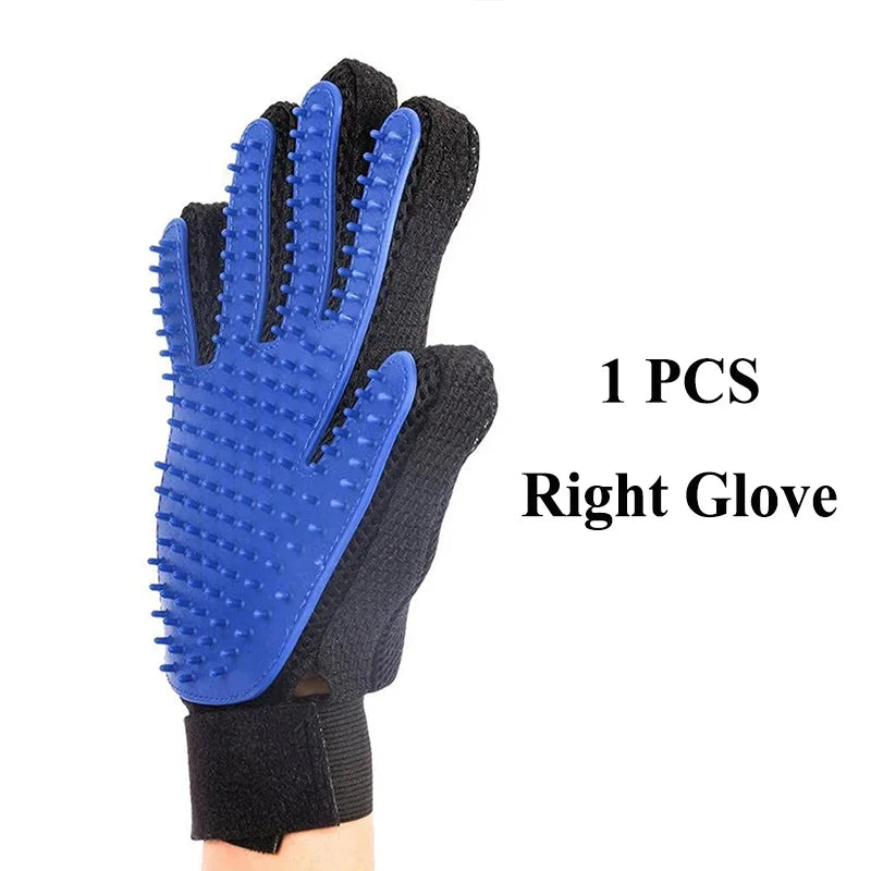Pet Hair Remover Gloves – Dog & Cat Grooming Brush
