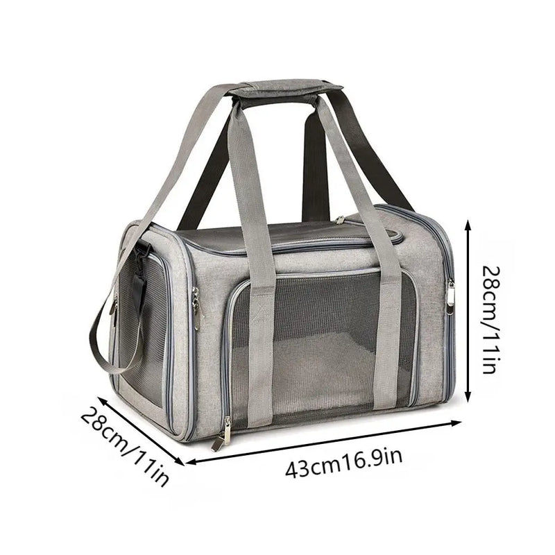 Transporteur pour animaux de compagnie souple et pliable pour chats & petits chiens