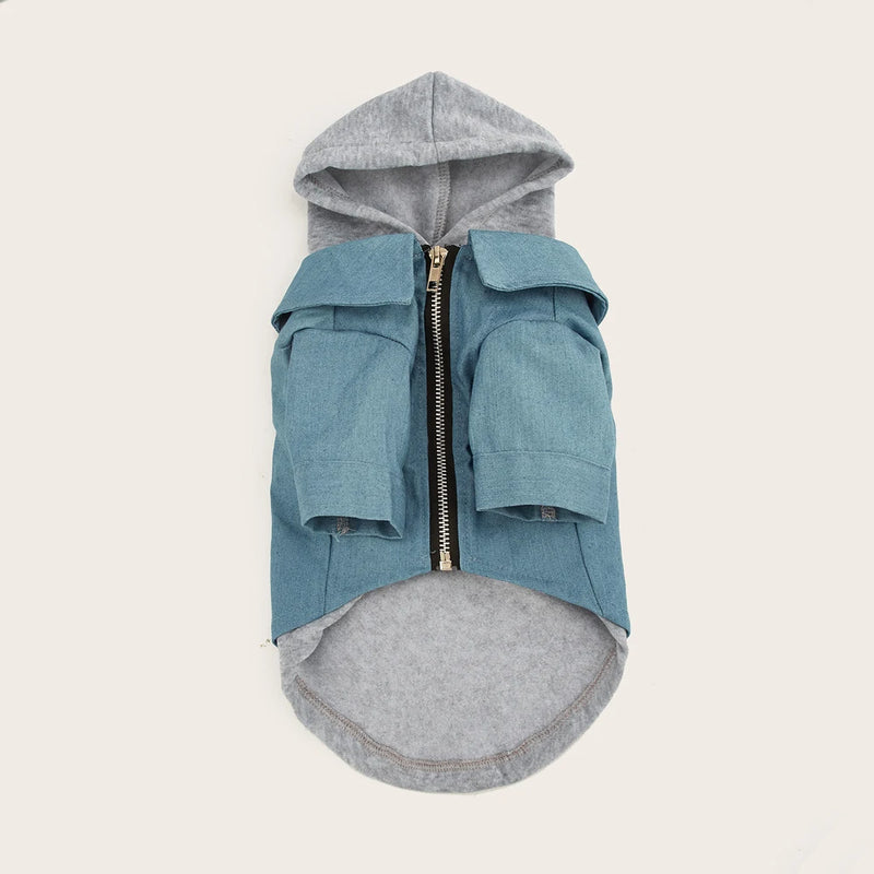معطف كلب شتوي هودي للكلاب الصغيرة والمتوسطة