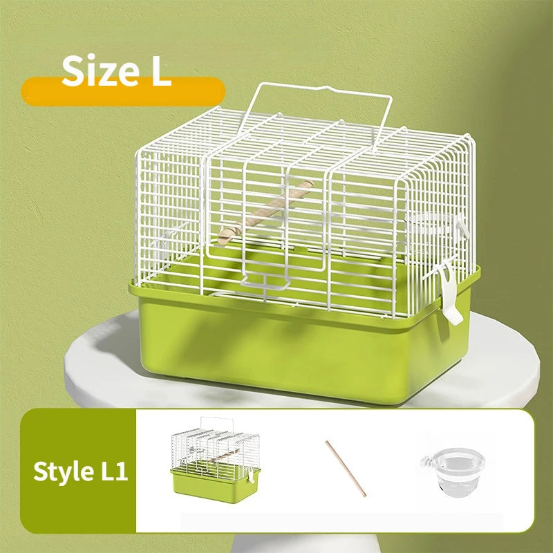 Portable Double Shoulder Bird Carrier Bag with Perch