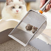 Pala para arena de gatos de acero inoxidable con malla fina