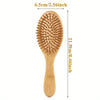 Natural Bamboo Air Cushion Scalp Massage Hair Brush – Detangling & Anti-Static