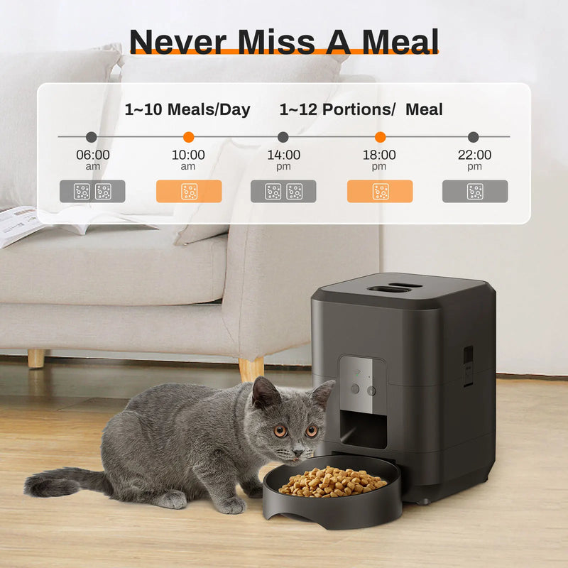 Automatic Pet Feeder with Timed Dispenser for Cats and Dogs