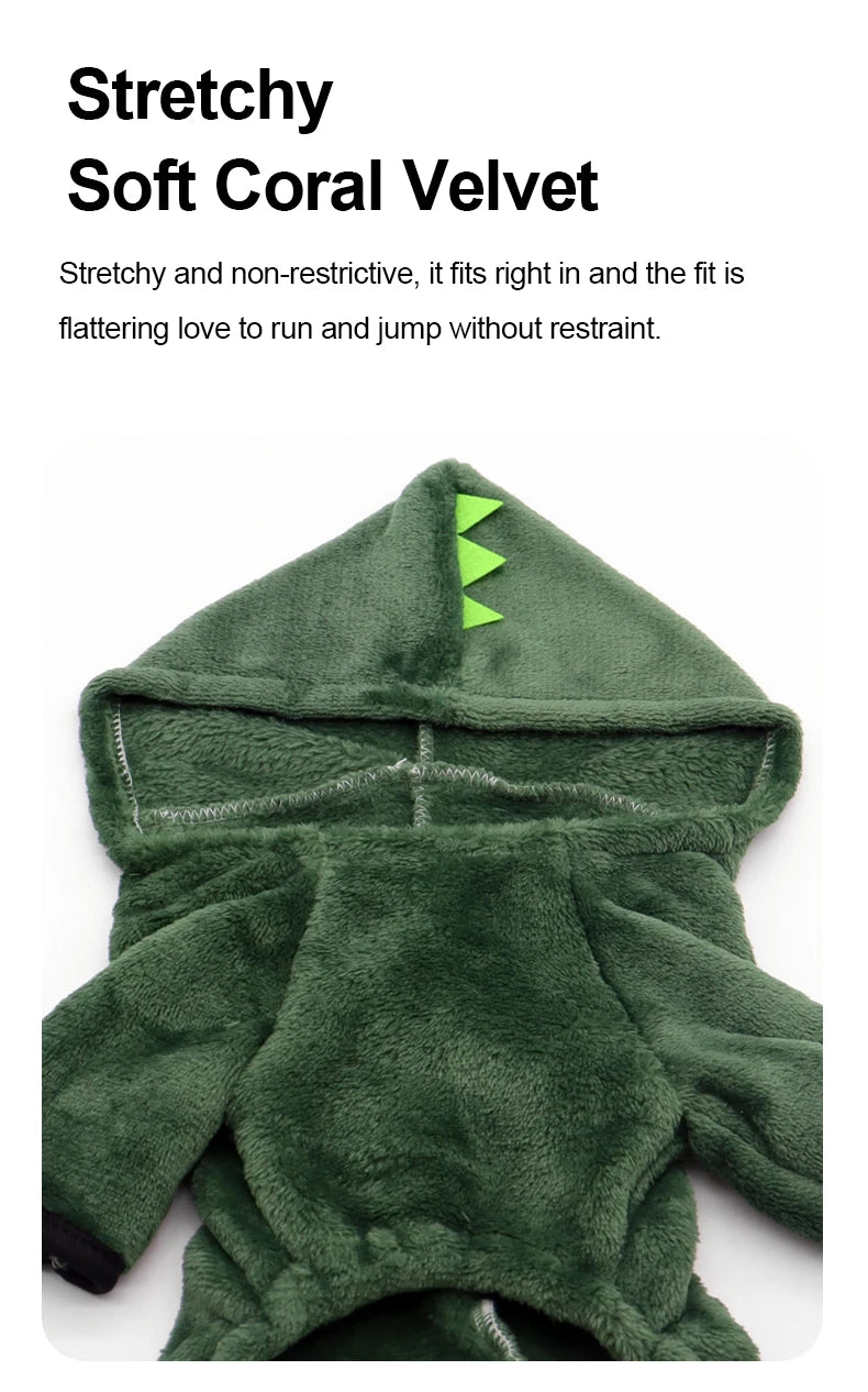 Dinosaur Costume Hoodie for Small Dogs and Cats
