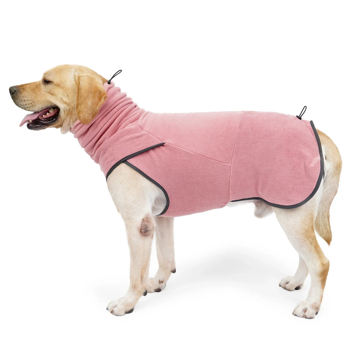 Cozy Fleece Dog Sweater with High Collar and Leg Straps