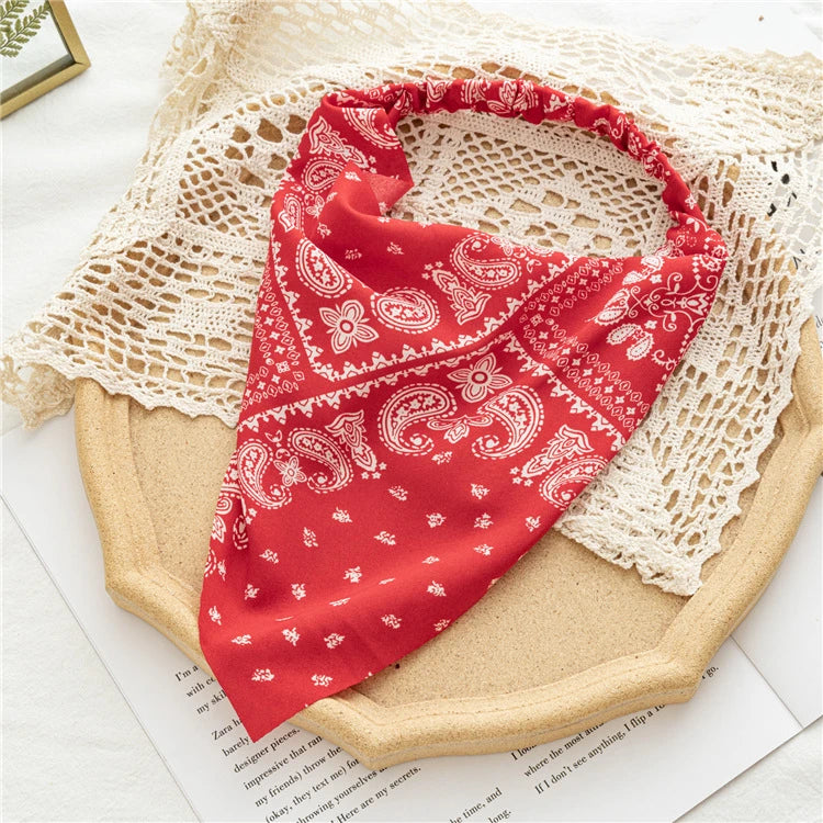 Bohemian Paisley Print Triangle Head Scarf