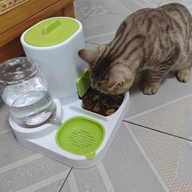 Two-in-One Automatic Pet Feeder and Water Dispenser with Large Capacity