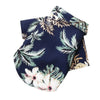 Chemise de plage pour chien à motif tropical bleu marine et vert
