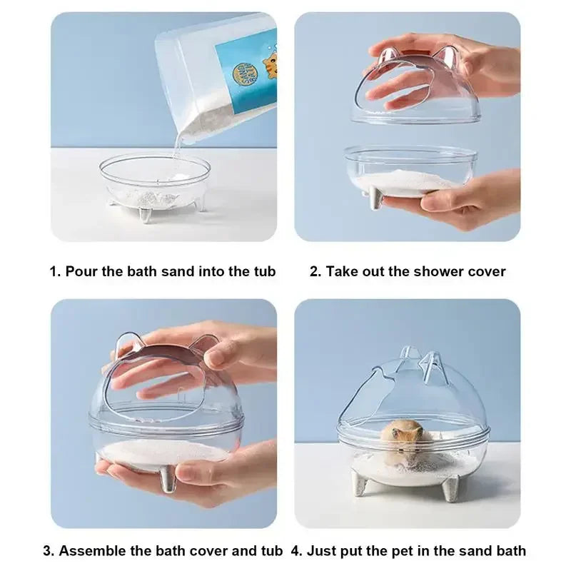 Bac à sable transparent pour hamster