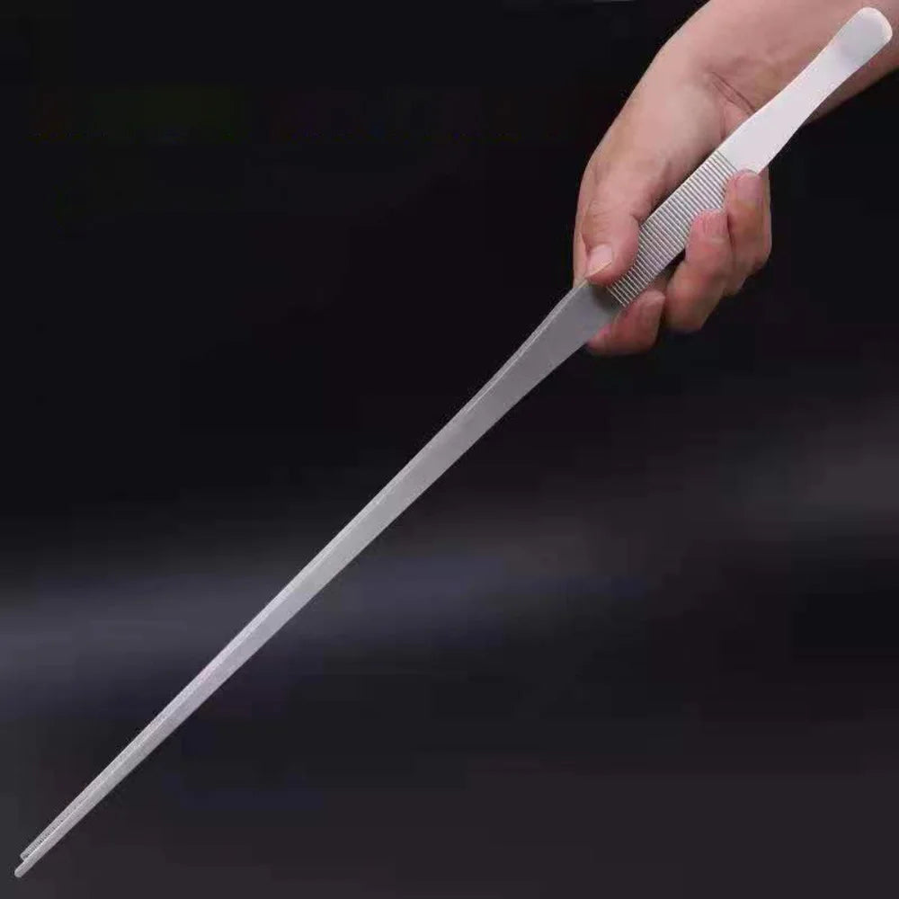 Stainless Steel Aquarium Plant Tweezers with Ergonomic Elbow Design