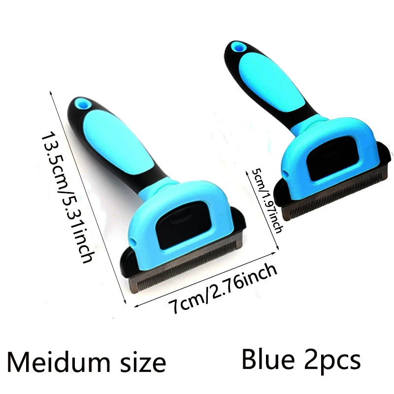 Detachable Pet Hair Grooming Comb with Replaceable Heads