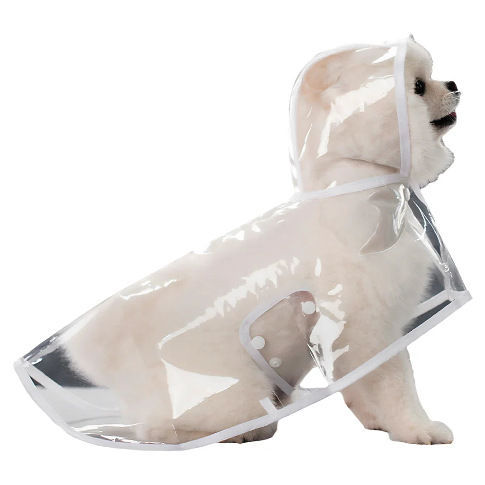 Transparent Waterproof Dog Raincoat for Medium to Large Dogs
