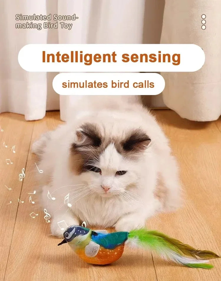 Rechargeable Flapping Bird Cat Toy with Catnip