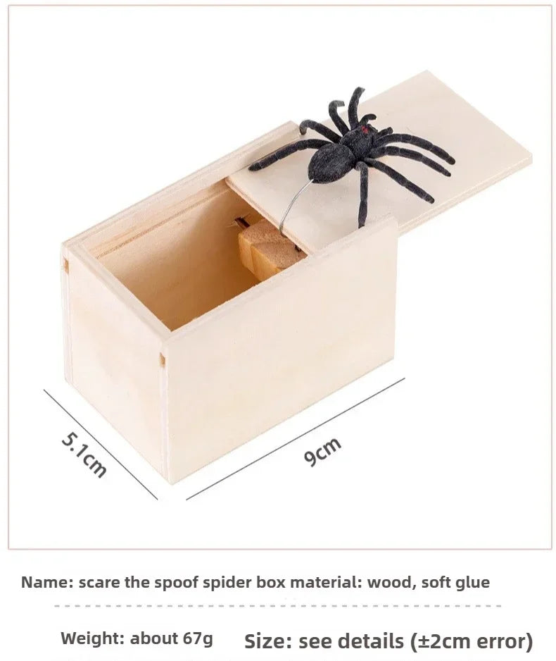 Wooden Spider Surprise Prank Box Set