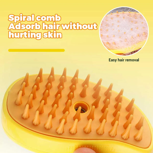 Cat Steamy Brush for Grooming and Massage
