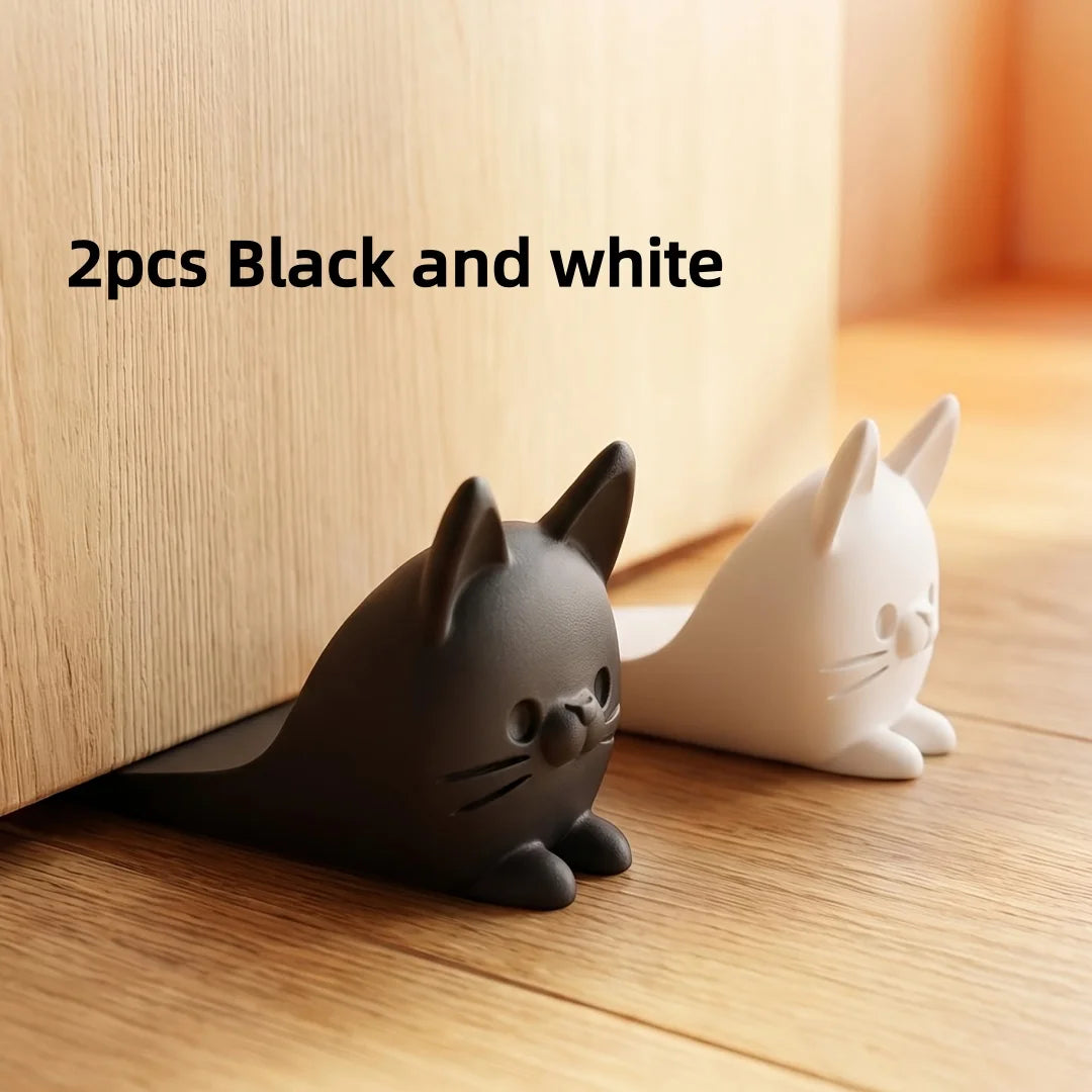 Cute Cat Door Stopper - Non-Slip Anti-Slam Wedge