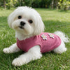Floral Rose Waffle Vest for Small Dogs — Breathable Summer Top