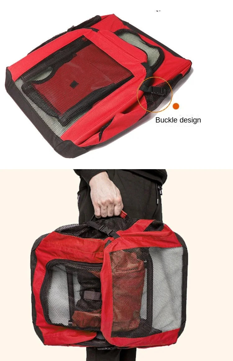 Transportín Plegable para Mascotas con Interior Acolchado