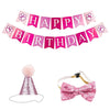 Pet Birthday Celebration Set with Hat Bandana and Bow Tie