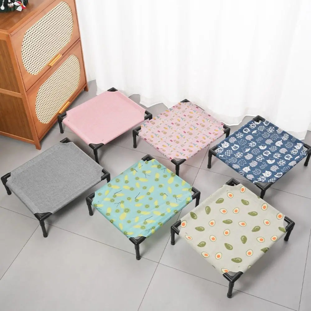 Elevated Pet Bed with Detachable Frame and Breathable Mesh