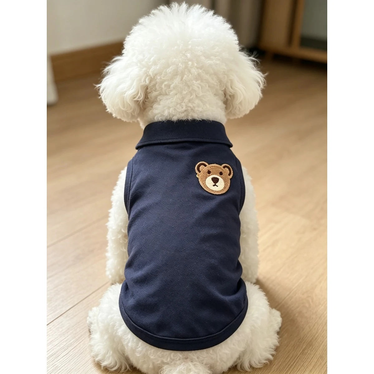 Breathable Pet Sleeveless Vest with 3D Embroidery for Small Dogs
