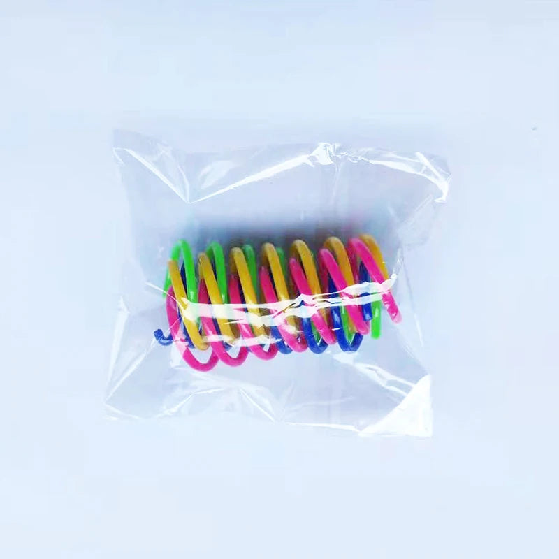 Jouets Ressort Colorés pour Chats - Ensemble de Jeu Rebondissant et Durable