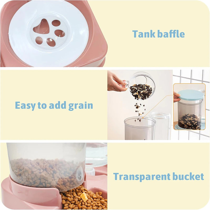 2-in-1 Automatischer Futterspender und Wasserspender für Haustiere