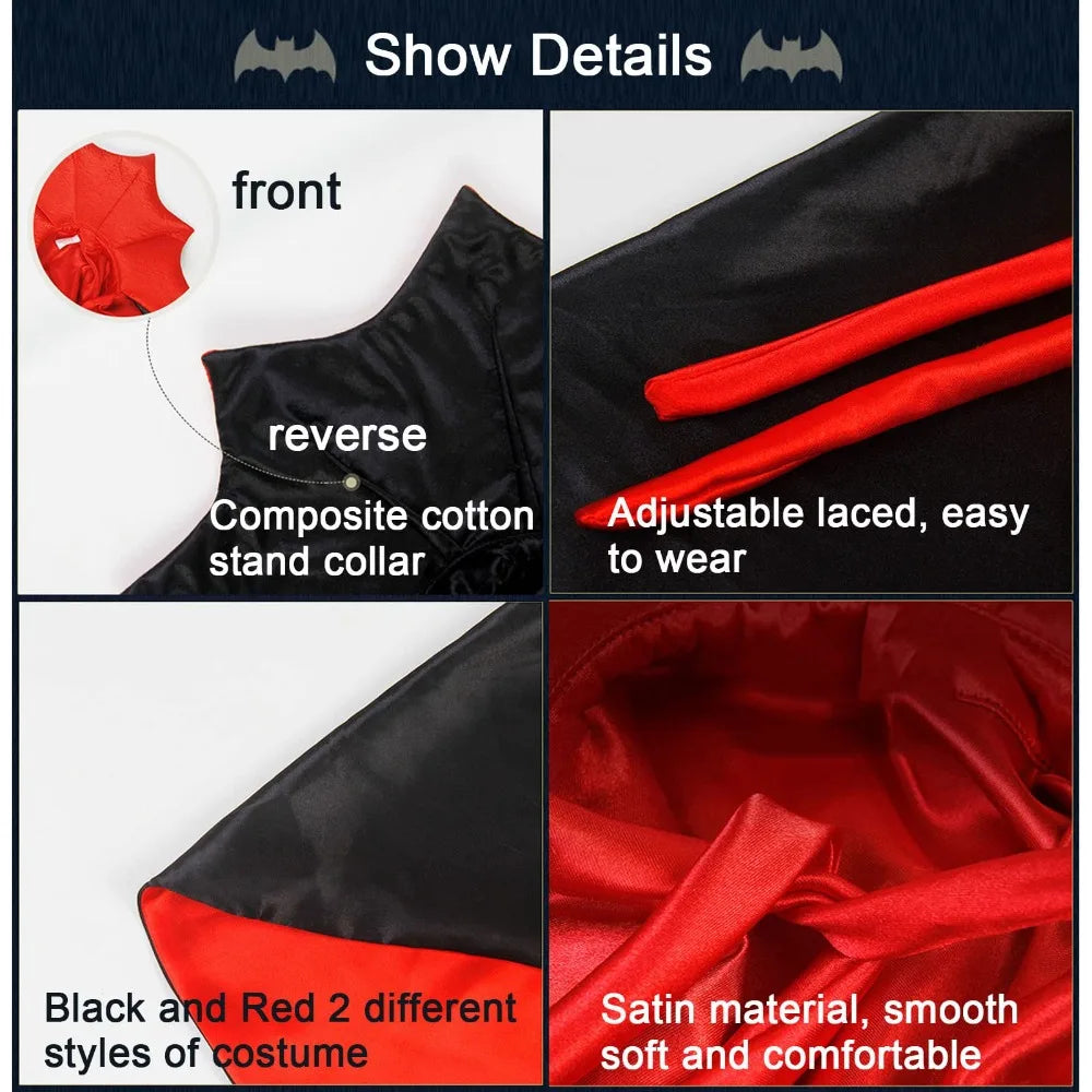 Vampire Cape Pet Costume for Cats and Small Dogs