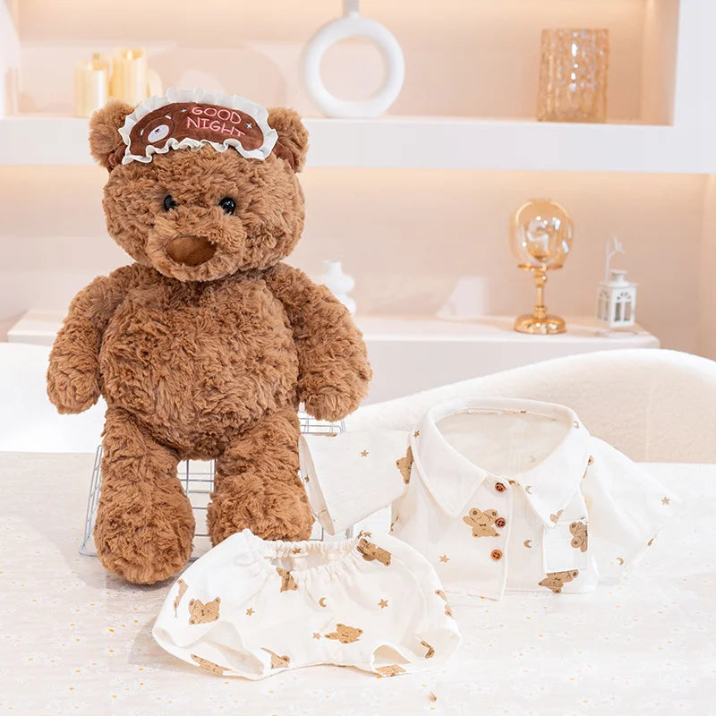 Cozy Pajama Bear Plush with Sleep Mask