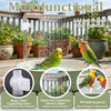 Multifunctional bird bath featuring dual-row shower pipes for natural rainwater simulation.
