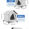 All-Season Waterproof Foldable Cat House with Cooling & Warming Features