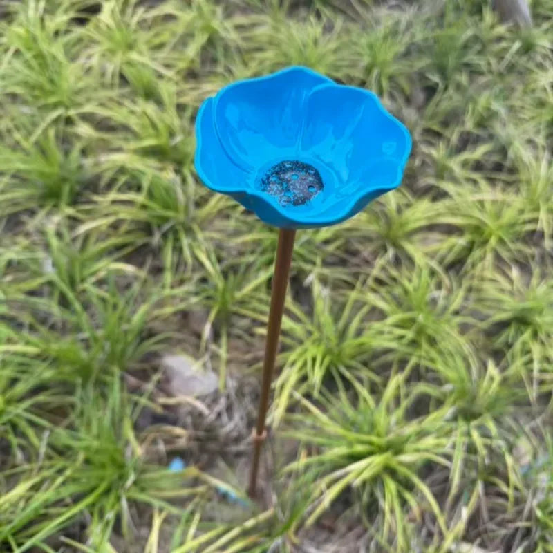 Decorative Flower Bird Feeder and Waterer for Garden