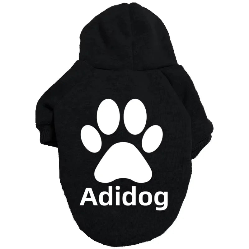 Black Adidas dog paw print hoodie sweatshirt