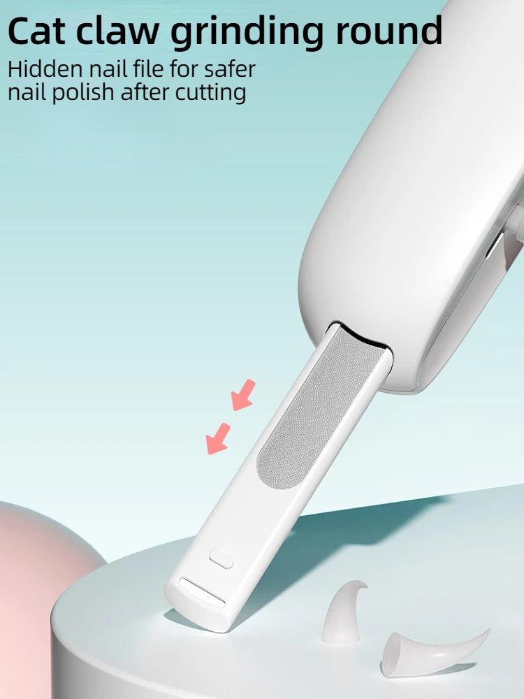Adjustable Pet Nail Clipper with Anti-Splash Guard and Nail File