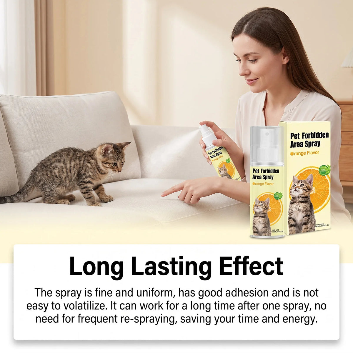 Gentle Cat Deterrent Spray for Furniture Protection