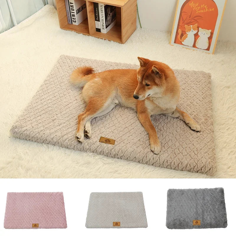 Orthopedic Memory Foam Dog Bed with Removable Washable Faux Fur Cover