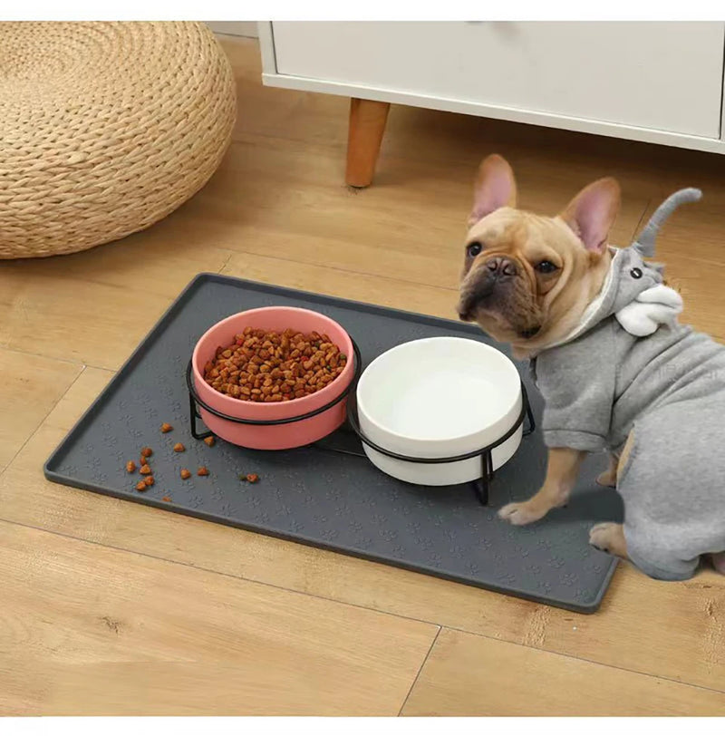 Alfombrilla de Silicona Impermeable para Alimentación de Mascotas