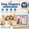 Soft Breathable Disposable Diapers for Dogs - 40 Pack