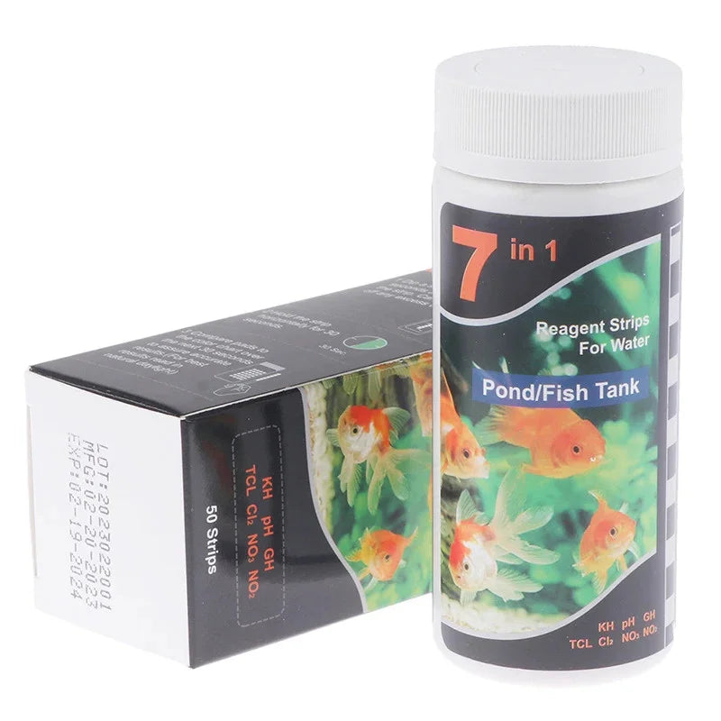 Bandelettes de Test d'Eau pour Aquarium 7-en-1
