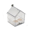 Hanging Parrot Feeder with Pull-Out Bath and Transparent Design