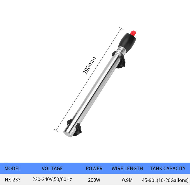 Stainless Steel Aquarium Heating Rod with Automatic Temperature Control