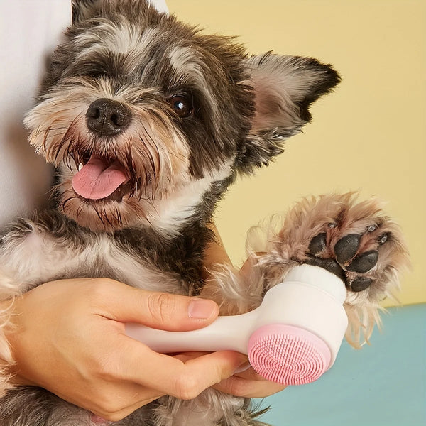Dual-Sided Silicone Paw Cleaner for Dogs
