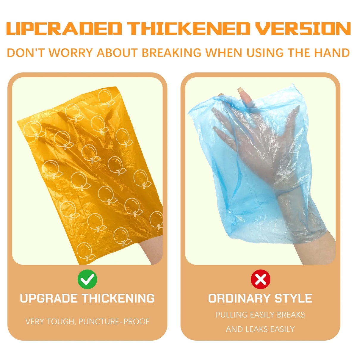 Photodegradable Dog Poop Bags with Dispenser - Extra Thick, Leak-Proof, Scented