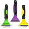 Double-Sided Pet Grooming Comb for Detangling and Shedding