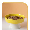 Ceramic Elevated Cat Bowl with Slow Feeder Design